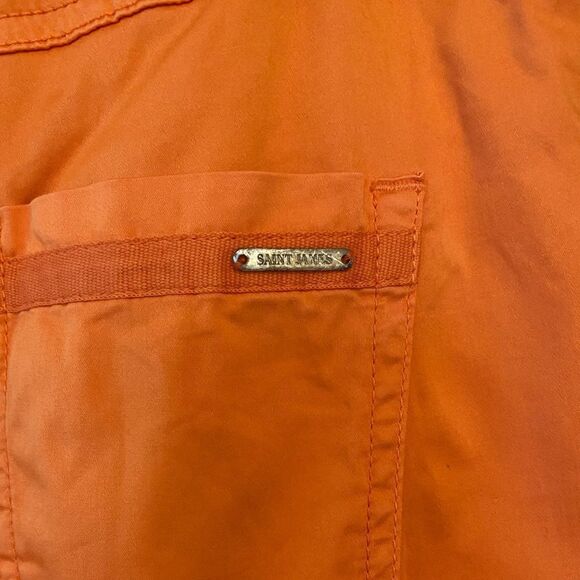 Saint James Sz 8 Classic Luxury Orange Chino Bermuda Cotton Shorts - Picture 3 of 8